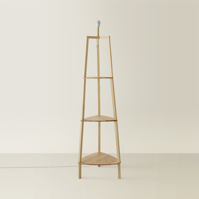Aidrianna 138cm Tripod Floor Lamp, Natural Wood
