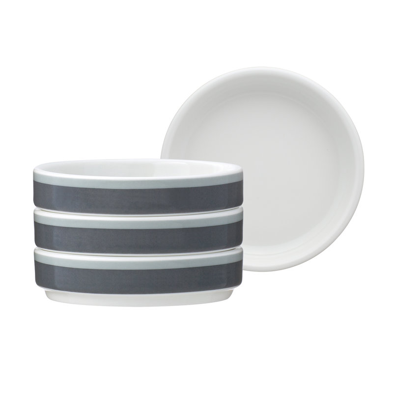 Noritake Colorstax Stripe Mini Plates 3-3/4", Gray