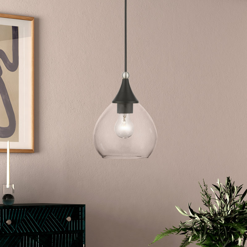 Mini-luminaire suspendu Dollye, Noir