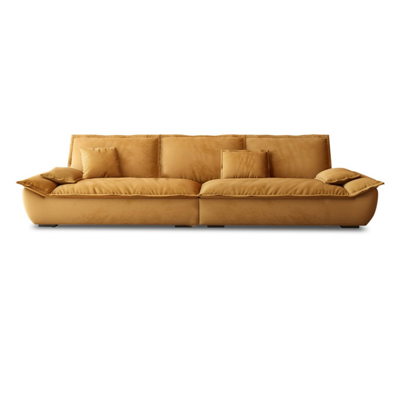 Coussin modulaire caramel 100% polyester, H 31,5 po x l 110,24 po x P 47,24 po, Caramel