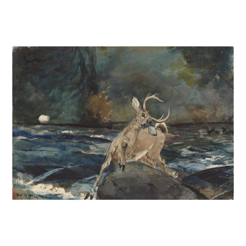 «A Good Shot Adirondacks» par Winslow Homer - Estampe numérique, H 16 po x l 20 po