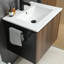 Meuble-lavabo mural moderne en noyer de 24 po avec porte-serviettes Modern Modern-1989159666