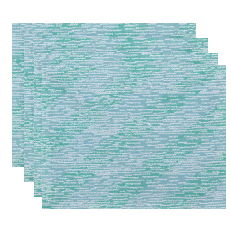 Ensemble de napperons 4 pièces Eastbourne, Turquoise