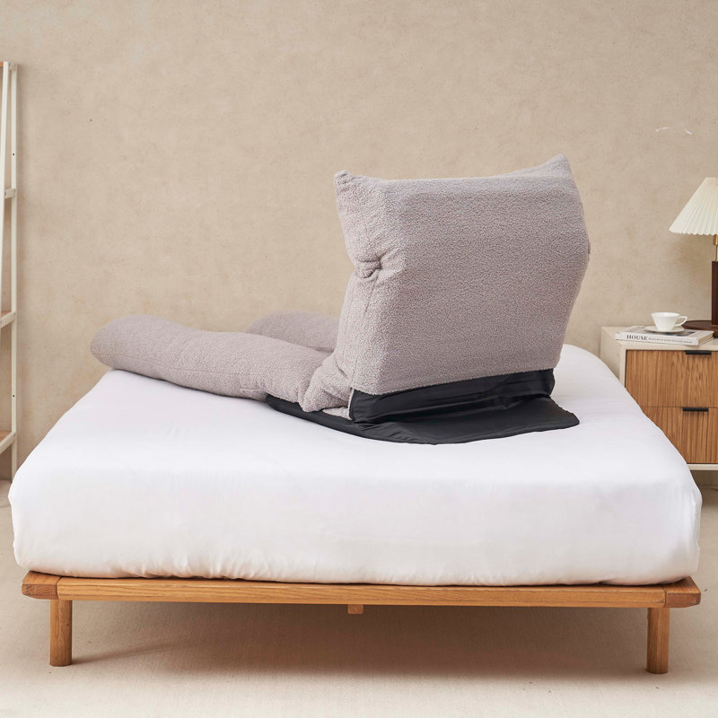 Coussin inclinable en forme de U 72,8 "avec dossier réglable, coussin de grossesse avec housse amovible