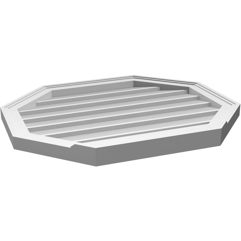 Évent horizontal gondole allongé en surface octogonal Signature, H 24 po x l 28 po x P 2 po