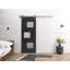Ensemble de porte de grange robuste en verre givré de 6,6 pi Sete-87388671-87388681