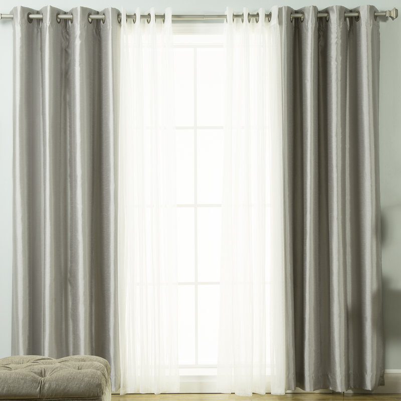 Paire de rideaux isolants avec œillets Styrkar, Gris