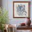 Reproduction d’art sur toile imprimée encadrée sur toile Indigo floral sur lin-446538240-446538255-446501558