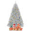 Sapin de Noël artificiel à charnière argenté 6 pi