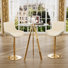 3 Piece Height-adjustable Pub Table and Velvet Pedestal Bar Stool Dining Set (Set of 3)