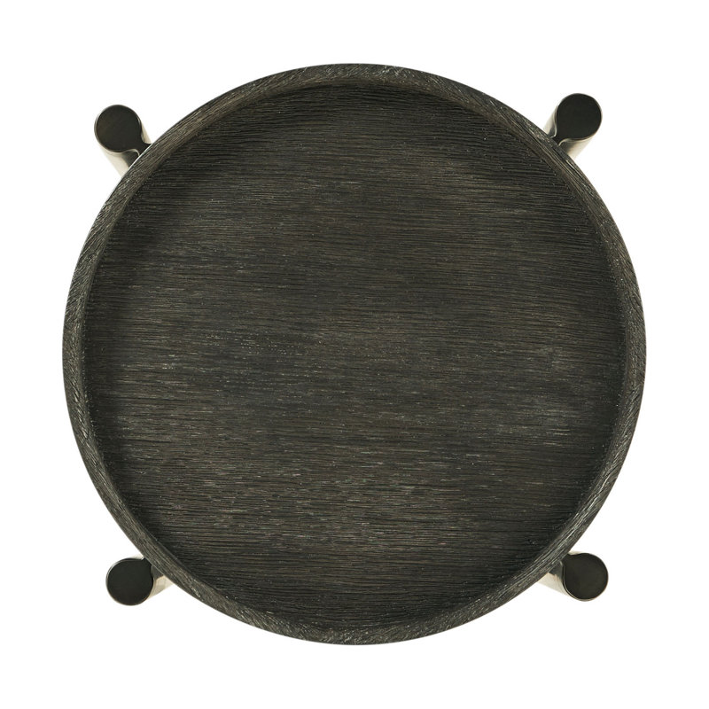 Repose Solid Wood End Table, Charcoal Oak, 22" H x 24.25" W x 24.25" D
