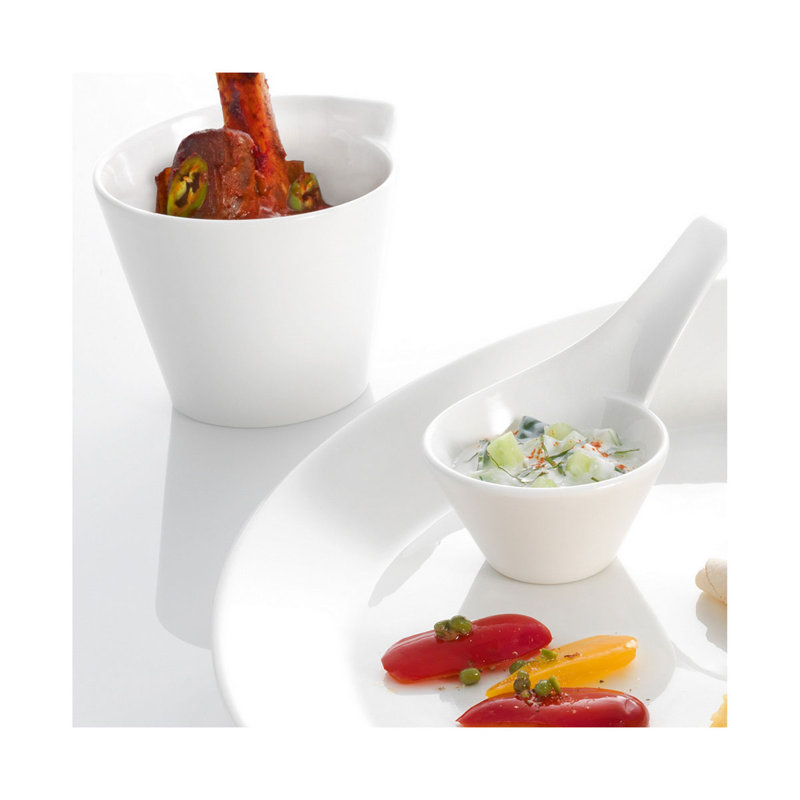 New Wave 4 - Piece Premium Porcelain Condiment Server Set