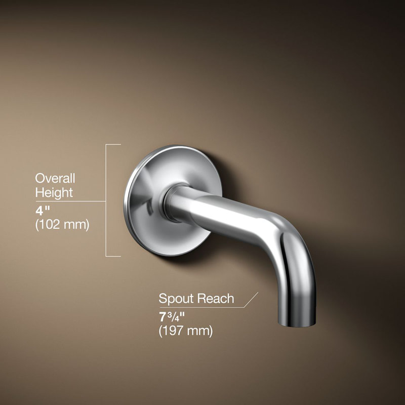 Purist® Wall Mounted Tub Spout, Polished Chrome