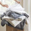 Couette 3 pièces à rayures tissées avec envers en microfibre, antidérapante, idéale pour les chambres à coucher