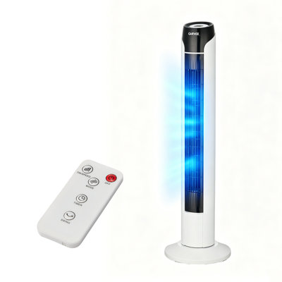 36 Inch Tower Fan with DC Motor, Quiet 56dB Standing Floor Fan with Remote & Touch Screen, 3 Speeds, 60° Oscillation for Bedroom & Living Room, White