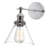 7" Polished Nickel Wall Sconce – Modern 1-Light Bathroom or Hallway Fixture with Clear Glass Cone Shade and E26 Bulb Base – LED Compatible-73321003