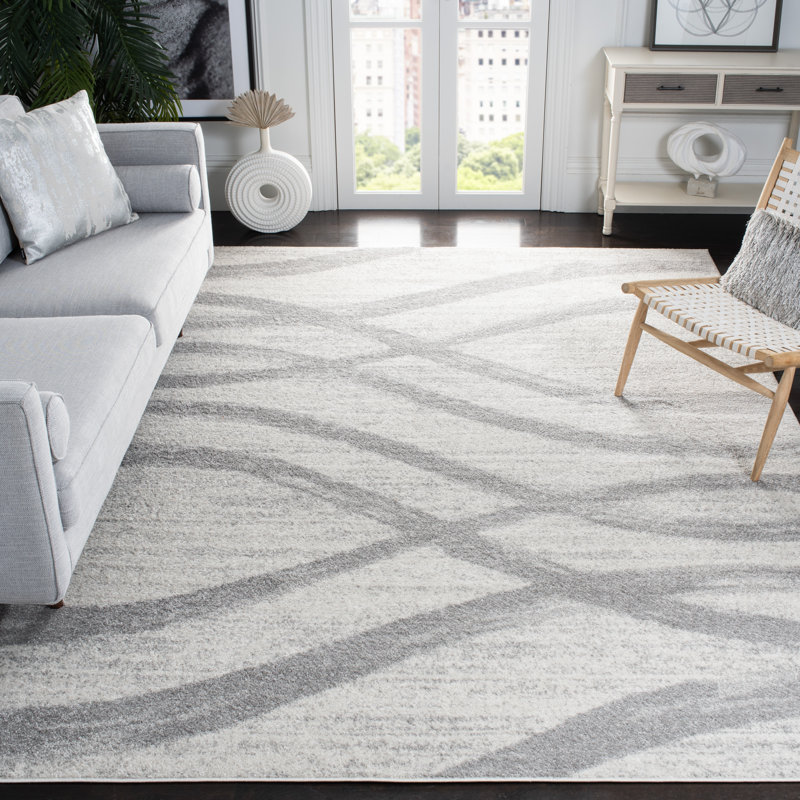 Parkinson Power Loom Rug, Rectangle 155 x 229 cm, Cream/Grey
