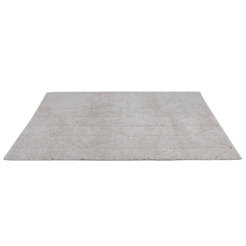 Geometric Area Rug in Beige, Rectangle 6' x 9'