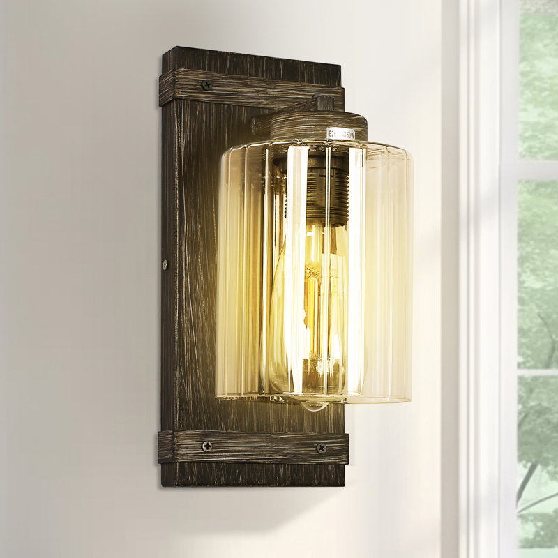 Asfak Wood Flush Mounted Sconce