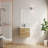 Logan 20 In. Single Sink Wallmount Bath Vanity In Natural Oak With White Ceramic Top-521356044-535582015