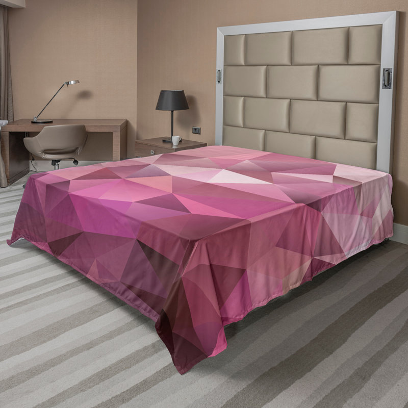 Drap de saison Ambesonne, Complète, Rose séchée, rosé, rose / abstrait