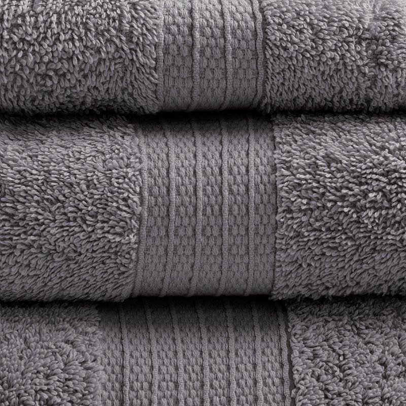 6 Piece Organic Cotton Towel Set, Charcoal