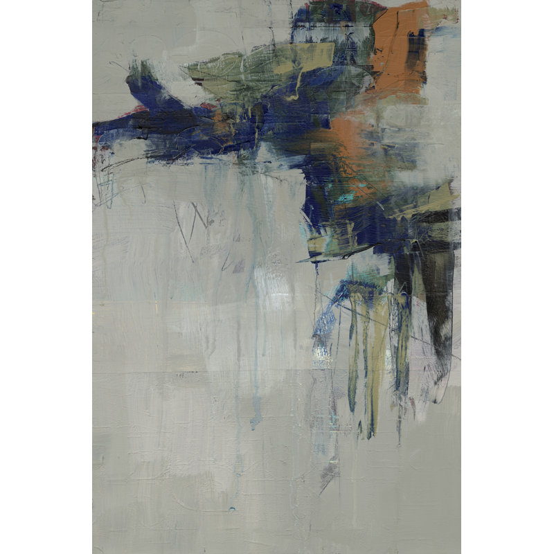 Traction I by Natalie Avondet - Painting on Canvas, 30 cm H x 20 cm W, Black Floater Framed