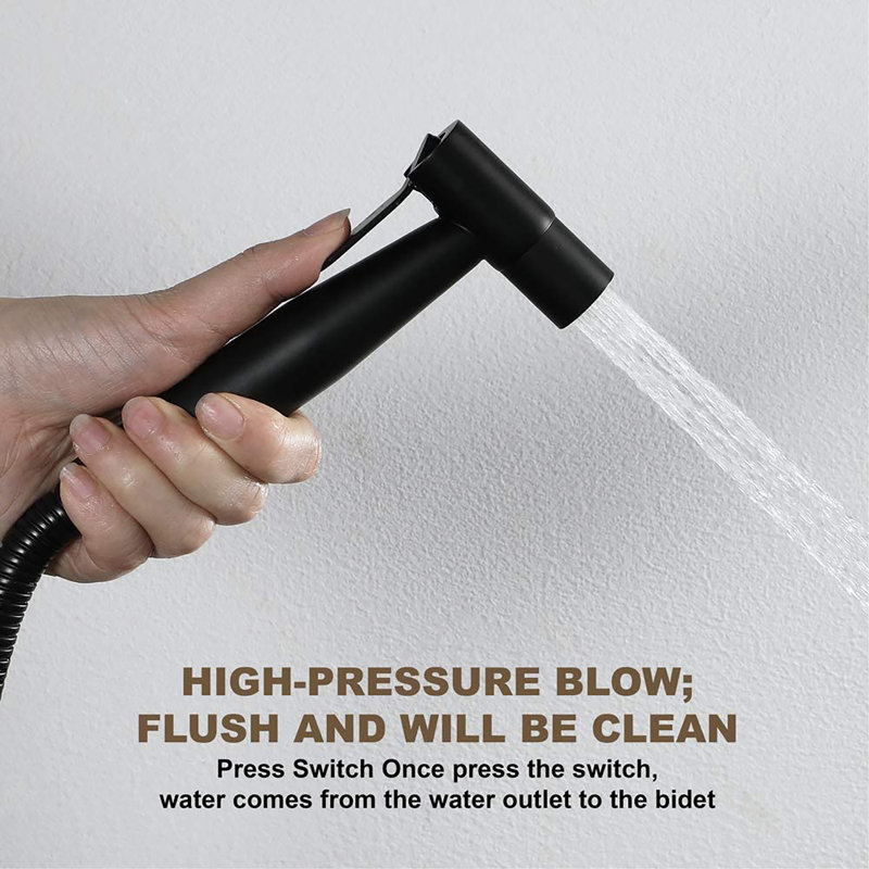 Hand Held Bidet with Faucet, Matte Black
