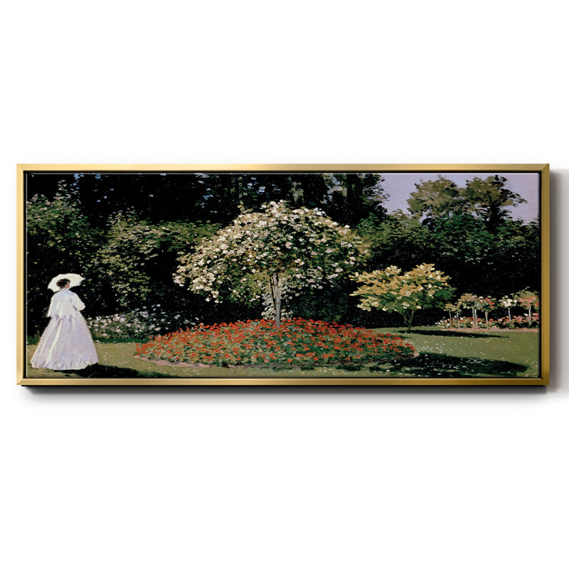Monet, reproduction d'art sur toile encadrée, H 8 po x l 20 po x P 1,5 po, Or