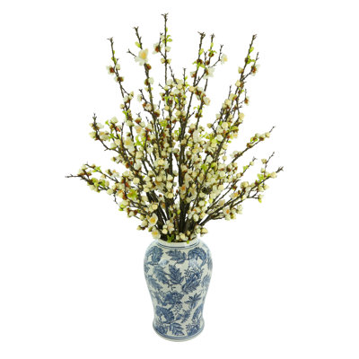 Polysilk Cherry Blossom Arrangement in Vase