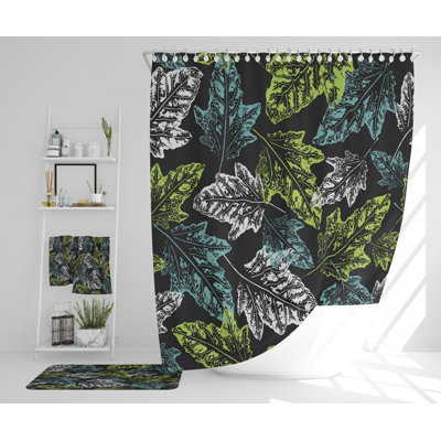 Nekita Polyester Shower Curtain Set