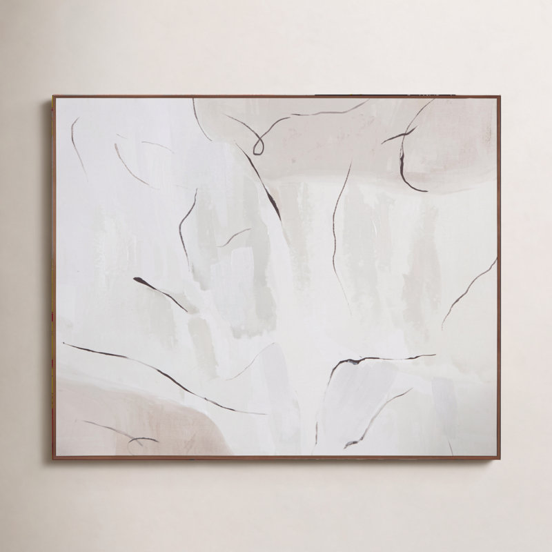 Abstract Print, White/Gray