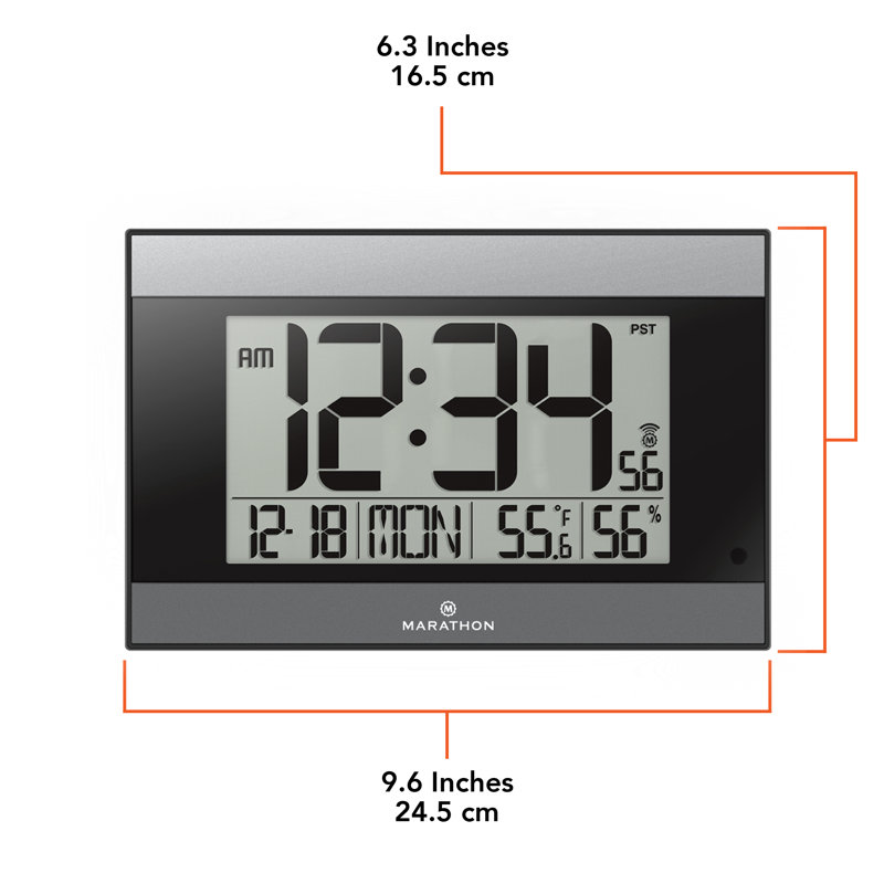 Horloge murale 9,5 po Starrett, Gris