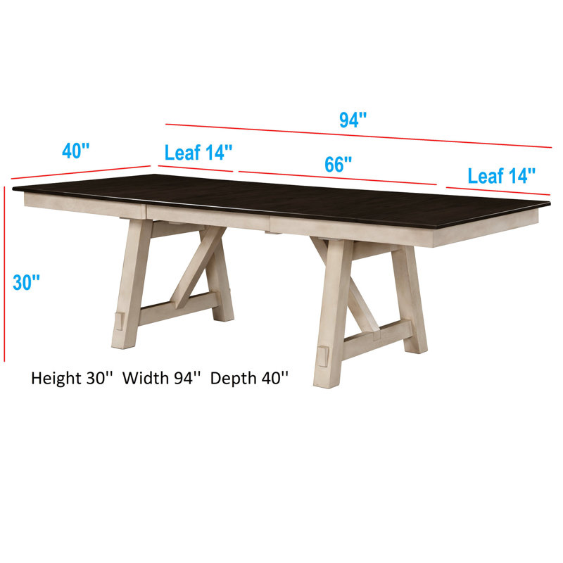 Table et chaise de salle à manger transitionnelle, finition gris craie, extensible, sièges rembourrés, durabilité en bois massif de style maison de campagne 6 extensible avec ton, chaises, bois, élégance