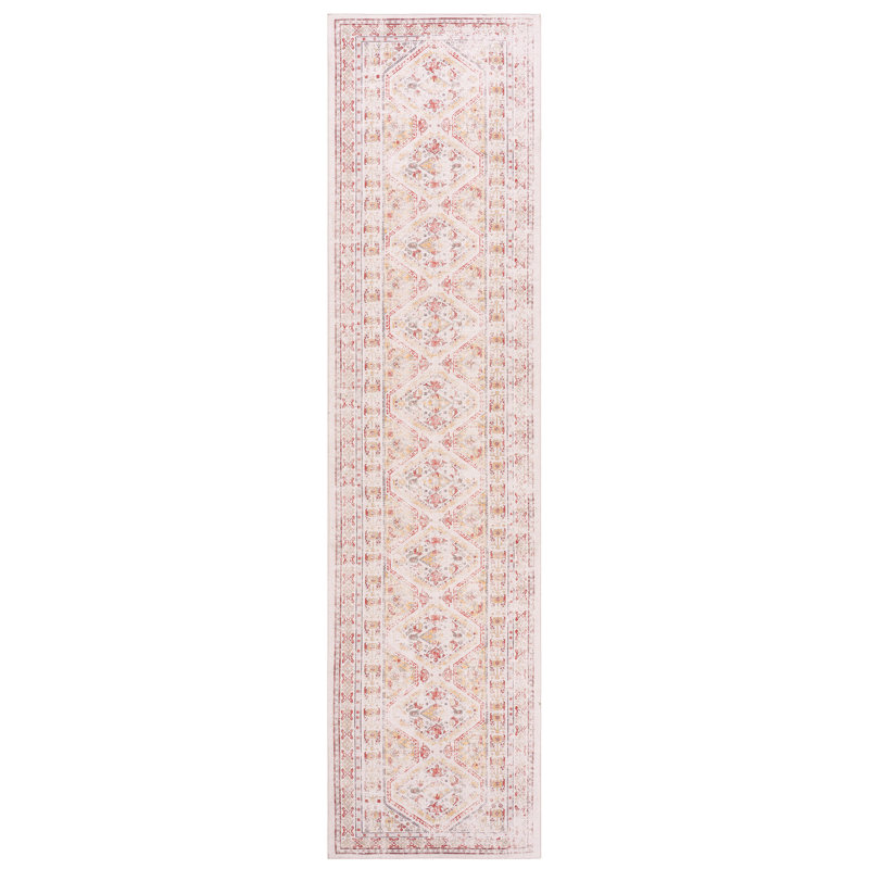 Beige Low-pile Washable Rug, 2'6''x10', Non-slip For Bedroom, Living Room, Kitchen, Dining Room Area 2'6''x10' Non-shedding