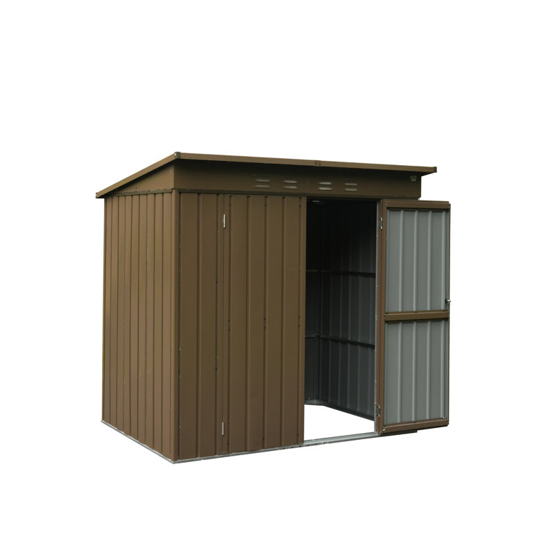 Metal Tool Shed 6X4 Ft - Lockable Double Door, Waterproof For Garden, Backyard, Sloping Roof, Ventilation Vent, Lawn Storage Metal, Waterproof, Ventilation, Construction Garden