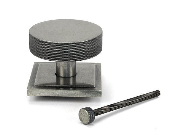 Brompton Single Dummy Door Knob , Pewter Patina