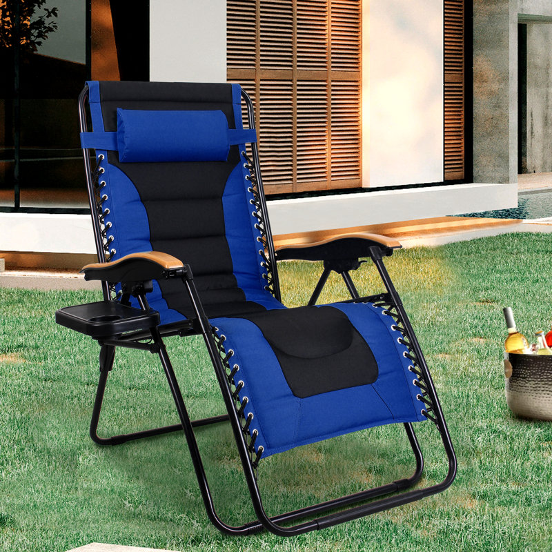 Syril Folding Zero Gravity Chair, Blue