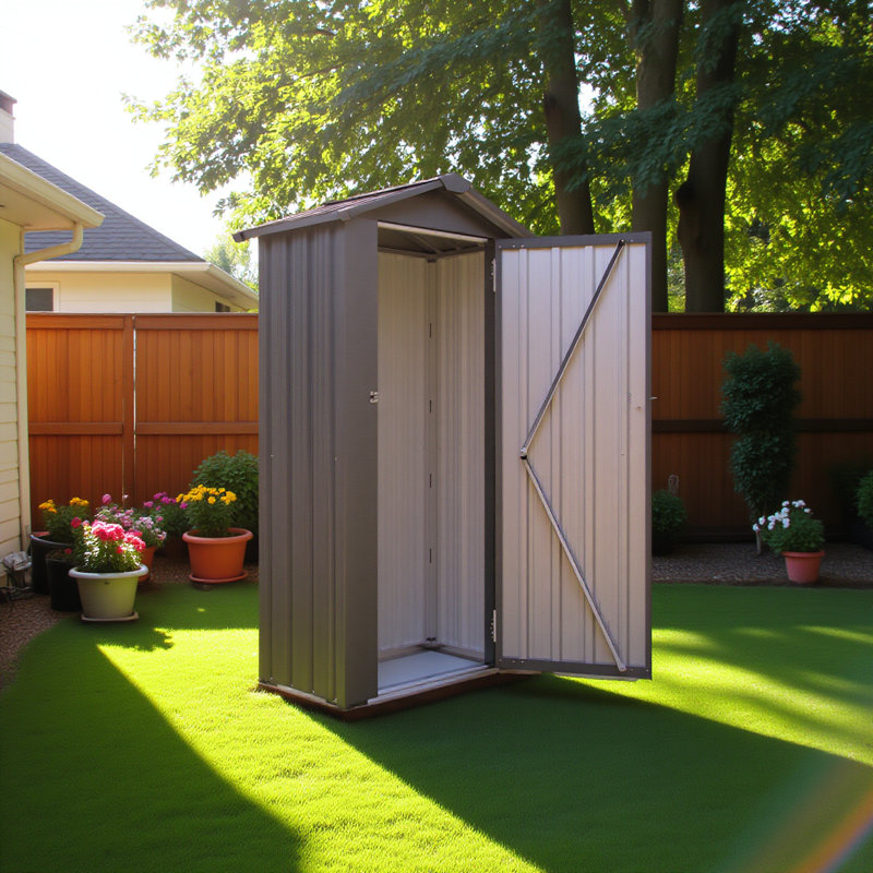 Tôle de fer galvanisé de haute qualité Campcraft, conception imperméable, espace intérieur raisonnable, équipée d'un système de verrouillage solide, facile à assembler et à déplacer, petite remise de jardin compacte en métal