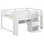 Lit mezzanine double pleine grandeur avec bureau intégré, lit mezzanine avec armoires de rangement et bibliothèque ouverte, tableau blanc pour graffiti-970625245