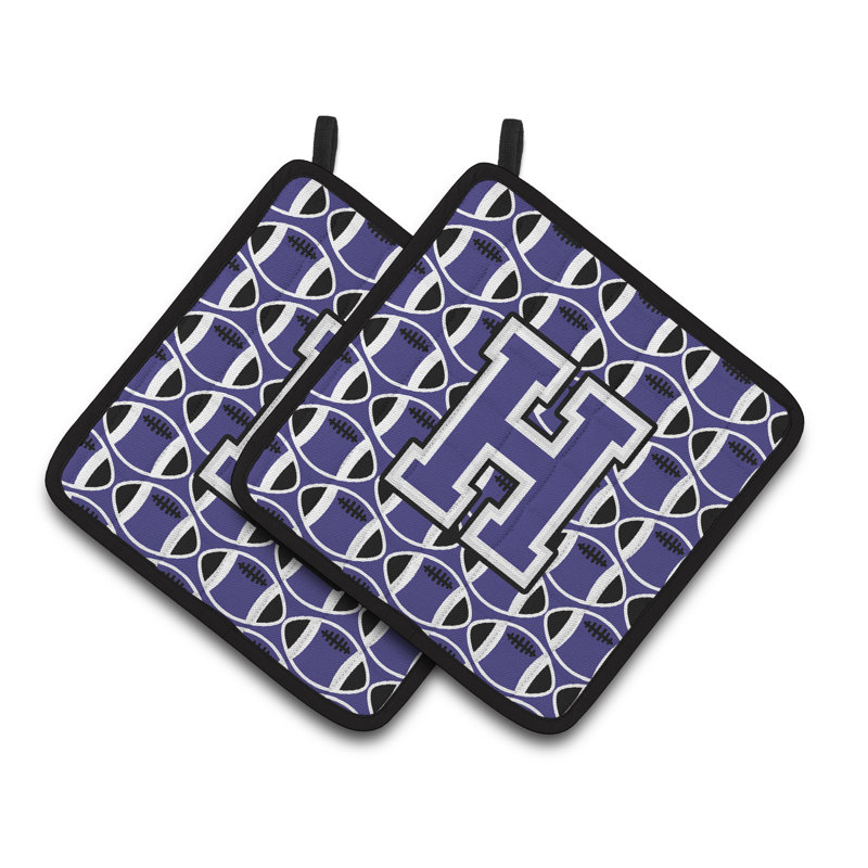 Poignée de football, H, Violet / Blanc