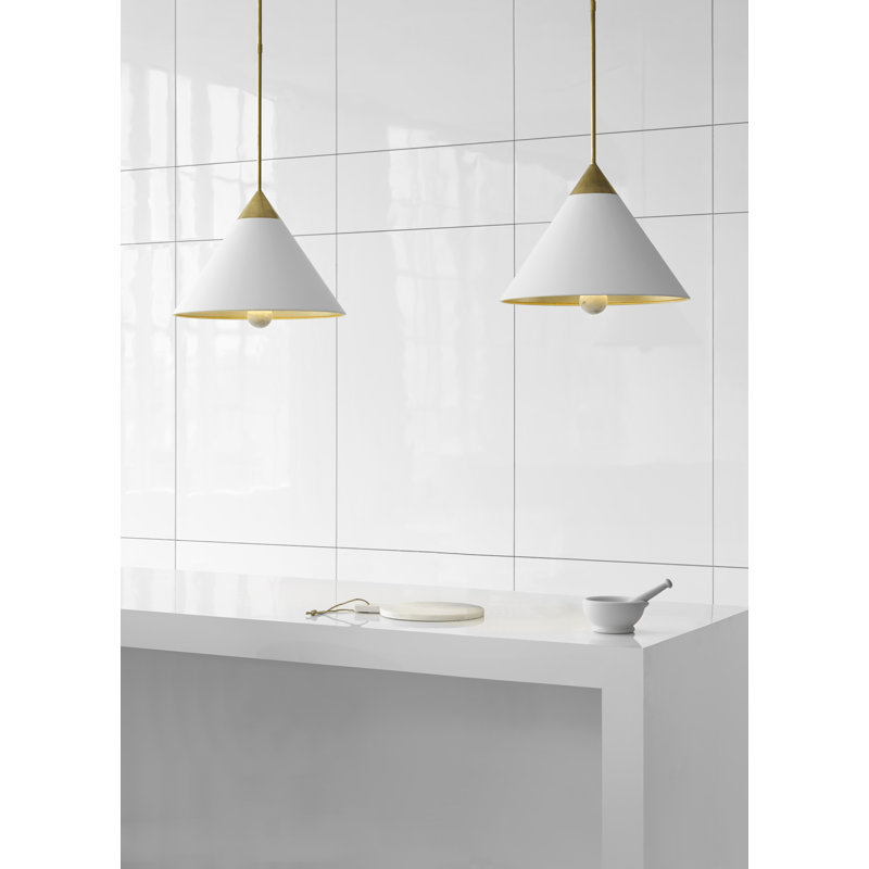 Kelly Wearstler Cleo Pendant, 16"H x 20"W x 20"D, White