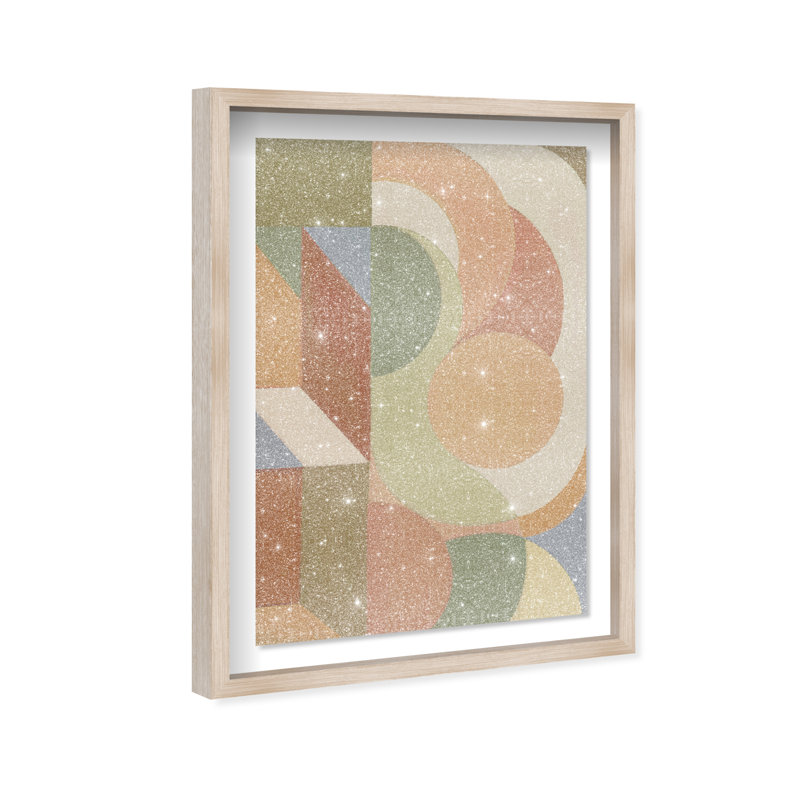 Adore You More Shadowbox Abstract Print by Oliver Gal, Black Frame, 10 x 15, 37.5"H x 55.5"W, Natural Oak Shadowbox