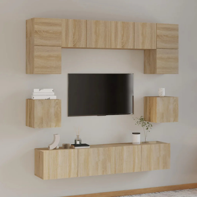 Mao TV Stand, 100cm W x 30cm D x 30cm H, Sonoma Oak
