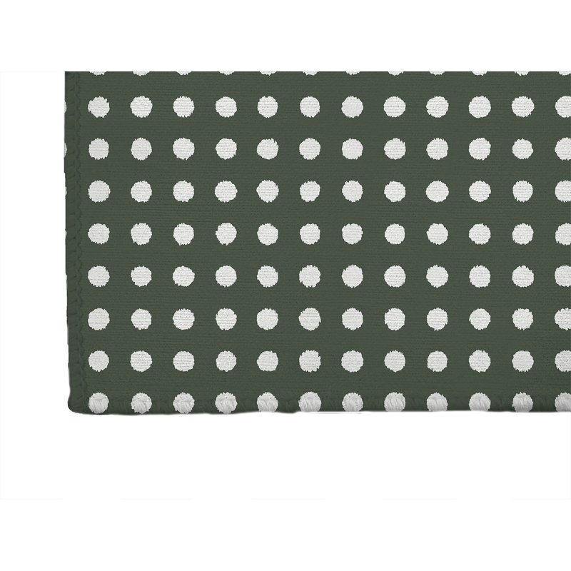 Dot Locked Kids Play Mat, Rectangle 60" x 84", Chimichurri/Green