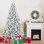 Arbre de Noël artificiel floqué de 5 pi: 407 pointes en PVC pleine forme, support en métal robuste, aspect enneigé, convenant à la maison, au bureau ou à un appartement