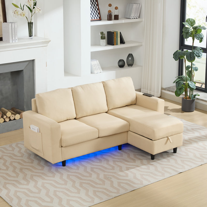 3 Seater Corner Sectional, Beige