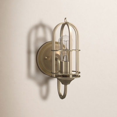 Anning Single Light Steel Dimmable Armed Sconce