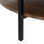 Table basse à plateau relevable de 39,4 pouces avec rangement caché et tablette inférieure, pieds en acier, brun rustique rectangulaire, style, compartiment, brun stable, installation rapide