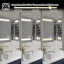 Silver Aluminum Recessed/Surface Mount Lighted Medicine Cabinet With Mirror And Dimming-710103007